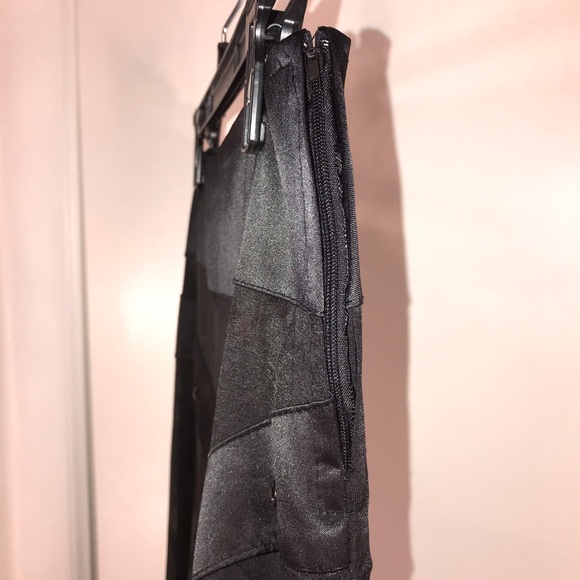 Black Jacquard Pleated Skirt French Designer Style - Picture 6 of 9